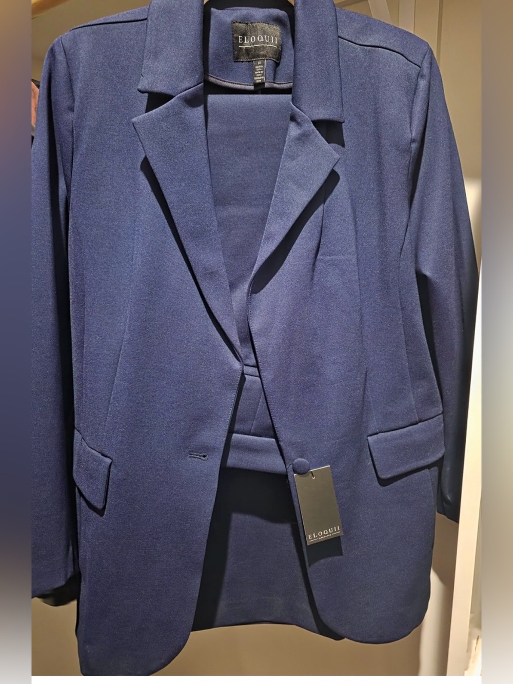 Eloquii Dark Navy Single-Button Blazer